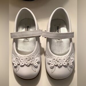 Rachel Kids White Floral Dress Shoes